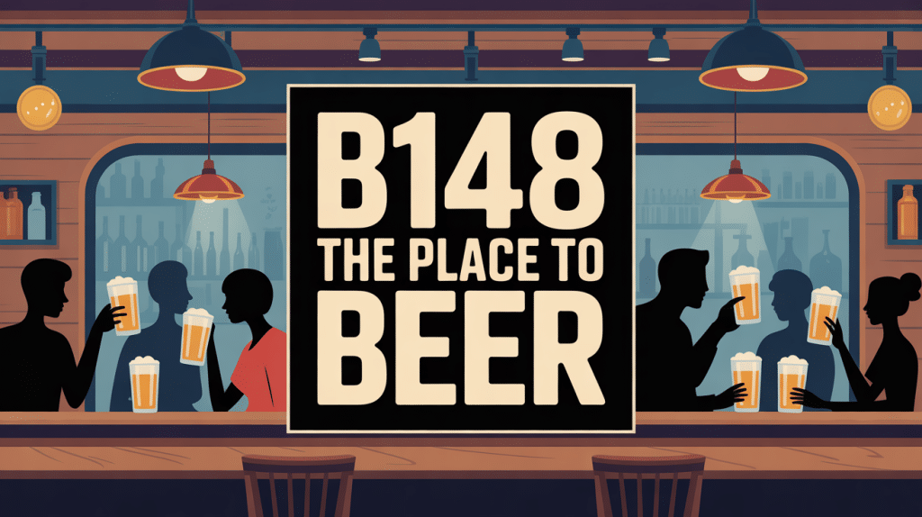 illustration bar chaleureux b148 - the place to beer