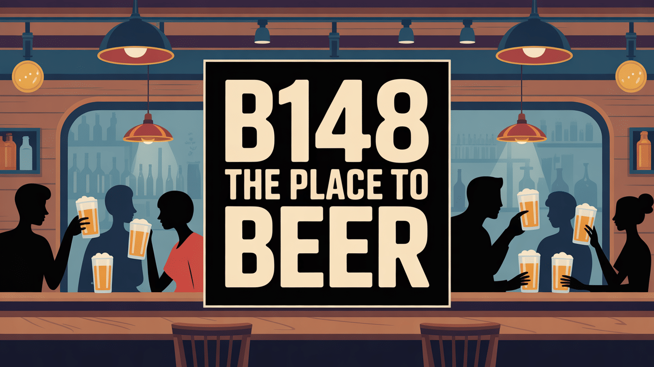 illustration bar chaleureux b148 - the place to beer