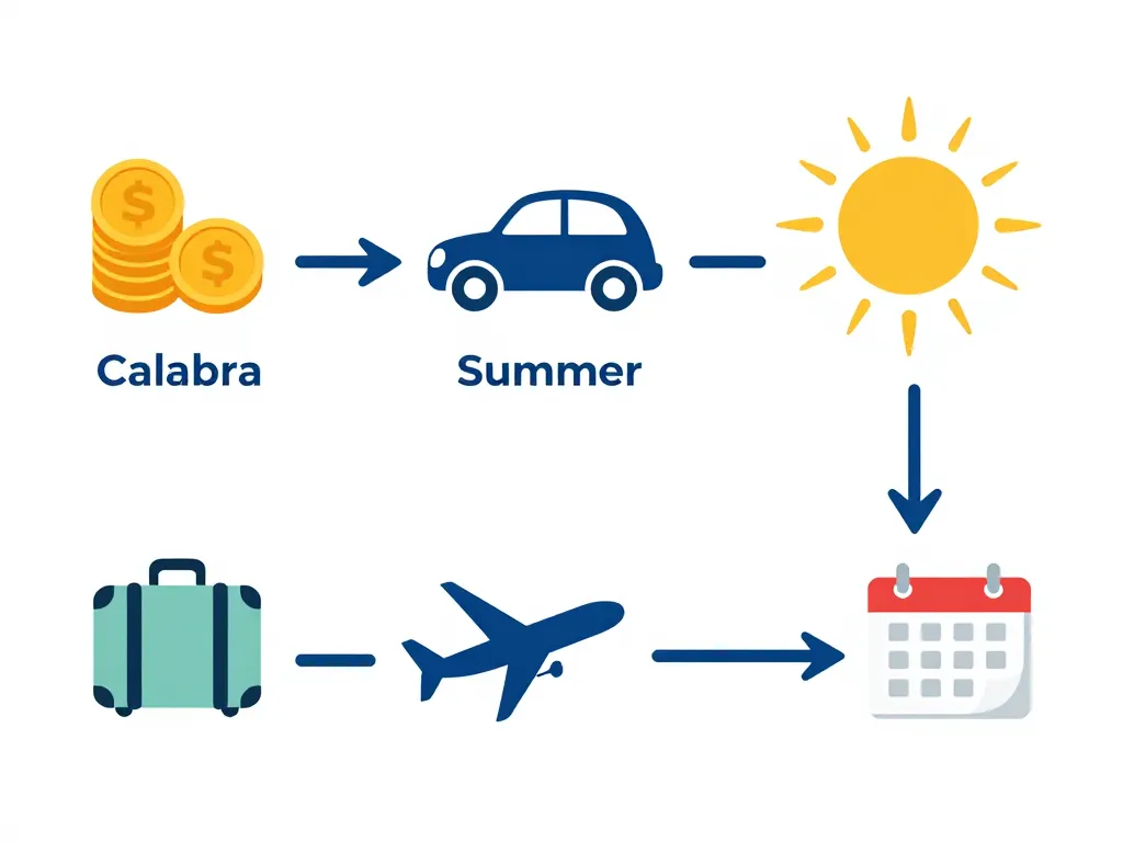 illustration budget accès saison calabre ou pouilles