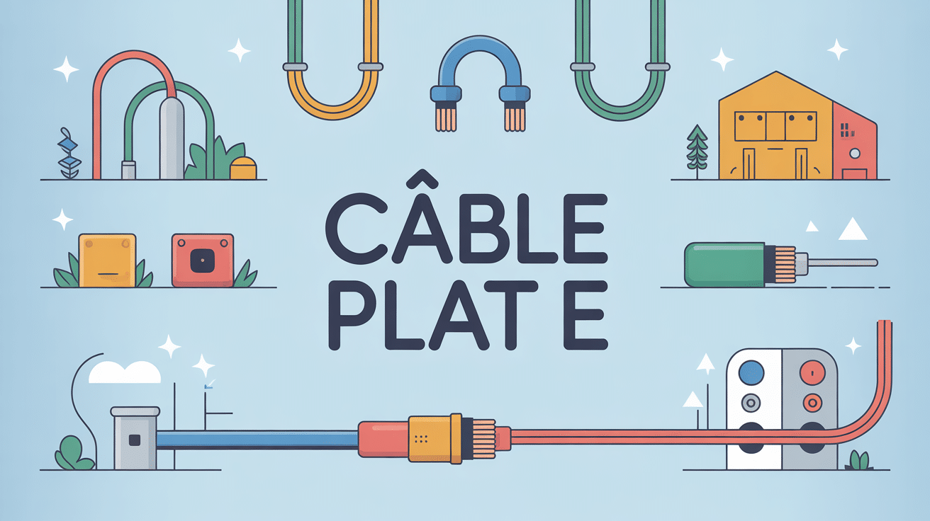 vue cable plat e installation sécurisée