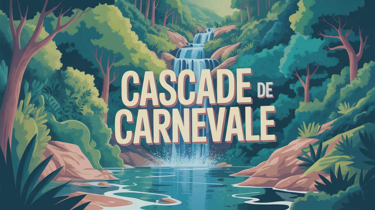Vue générale cascade de Carnevale – cascata di Carnevale au cœur de la nature calabraise