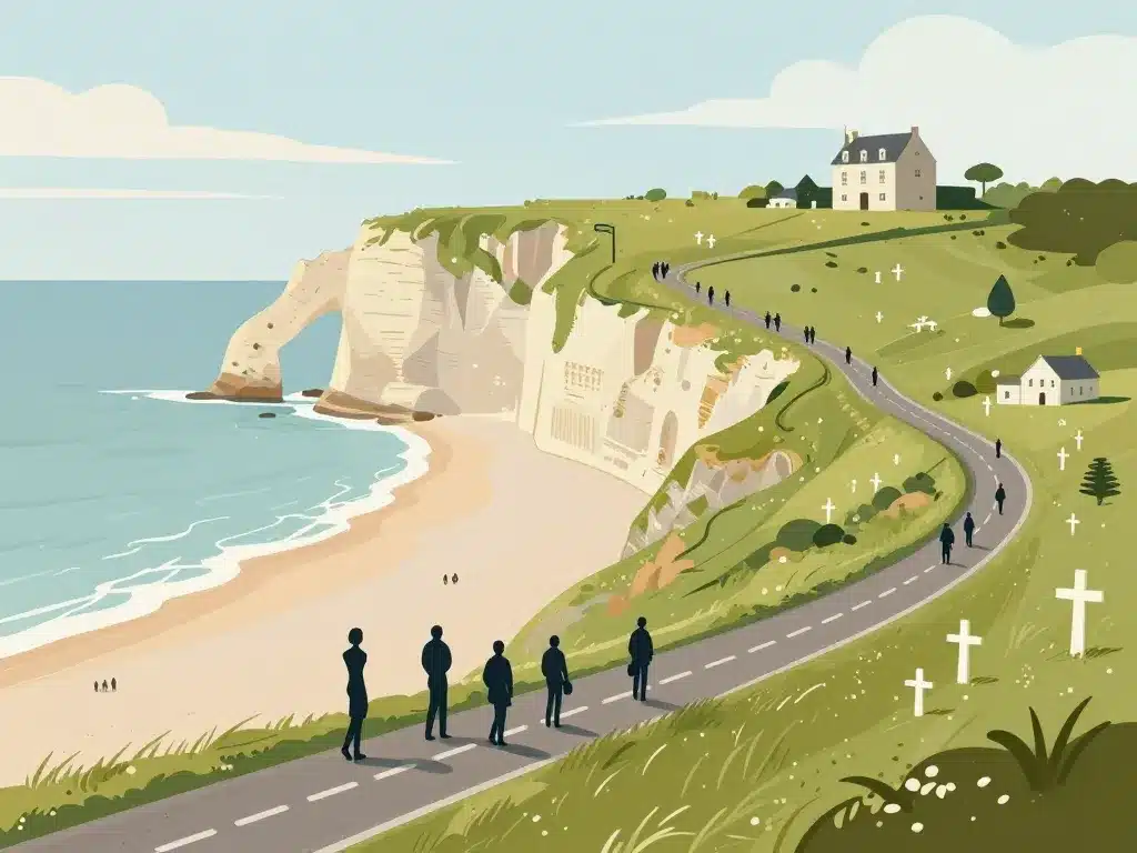 Visuel itinéraire type circuit plages du Débarquement 1 jour