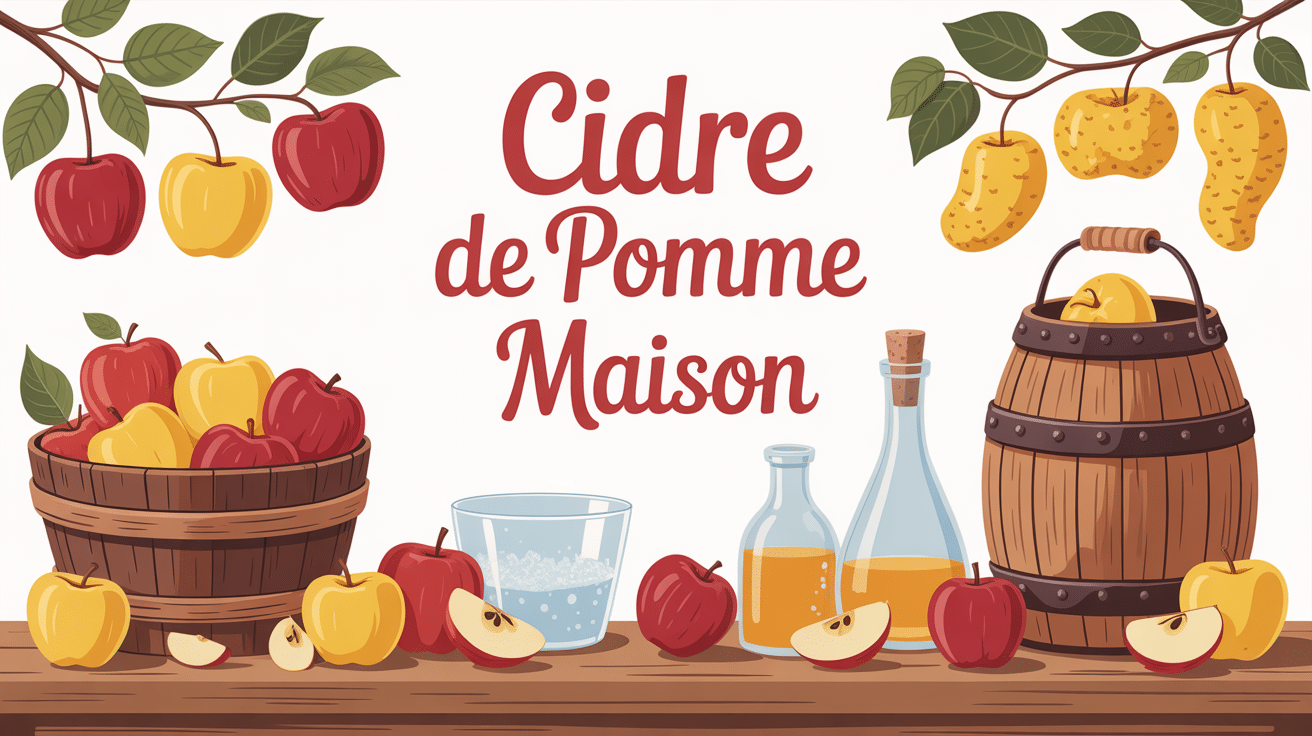 Comment faire du cidre de pomme maison illustration atelier