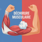 Gestion dechirure musculaire chaud ou froid illustration