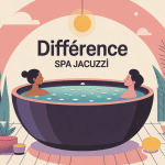 différence entre spa et jacuzzi en illustration bien-être