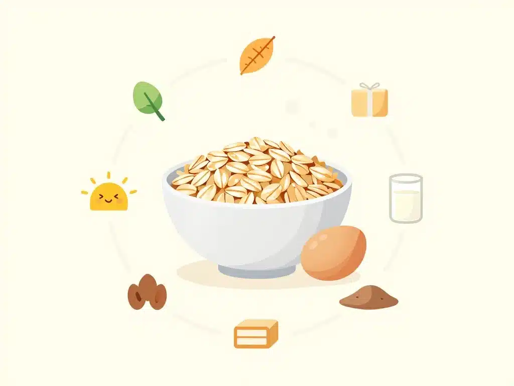 schéma nutrition galette au flocon d avoine composants bienfaits