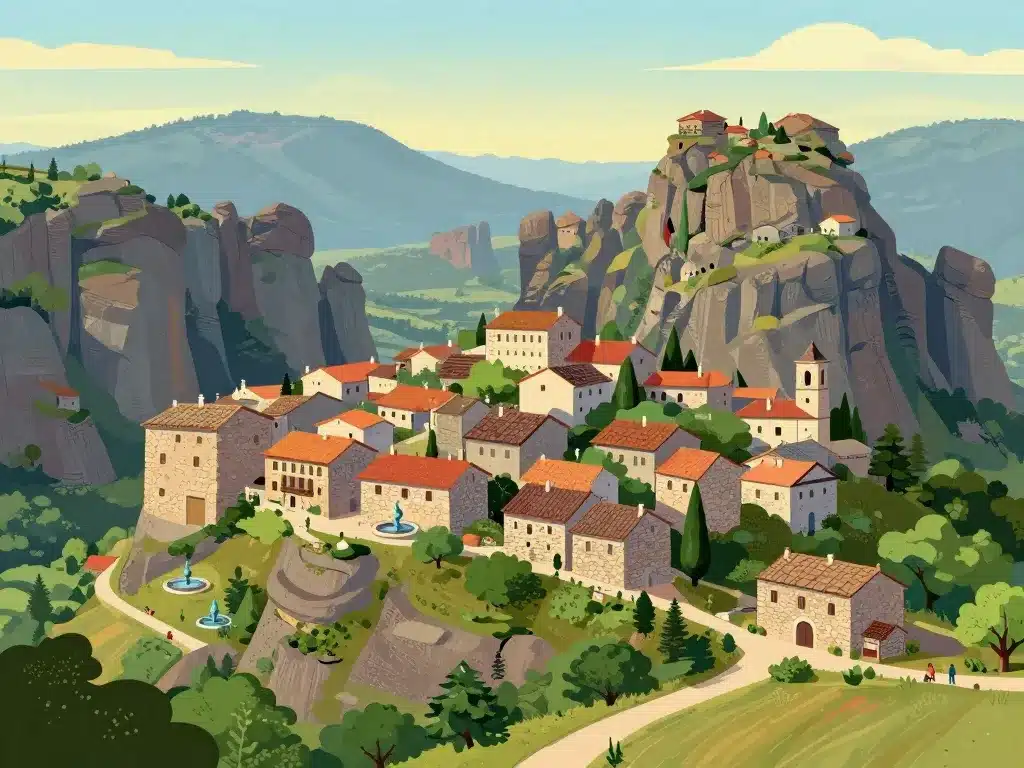 Vue des sites incontournables de Veyreau et alentours