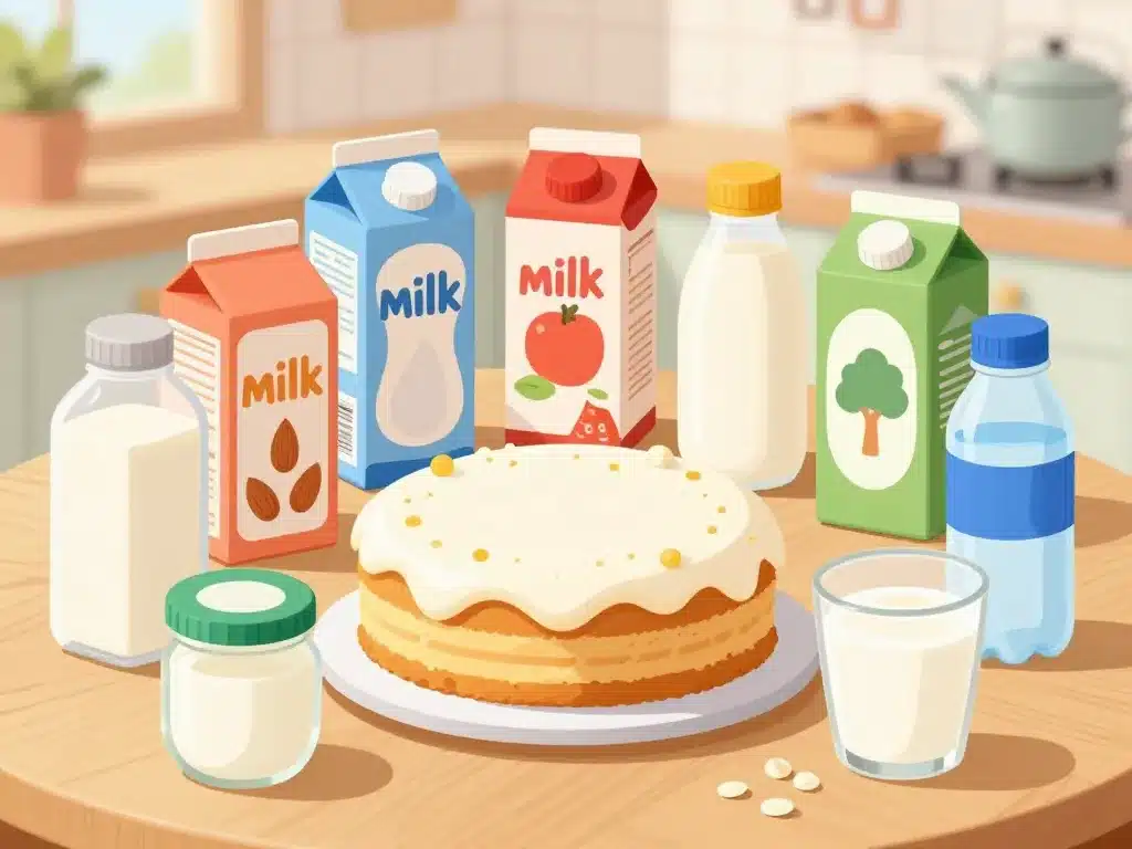 par quoi remplacer le lait dans un gâteau laits végétaux et substituts classiques