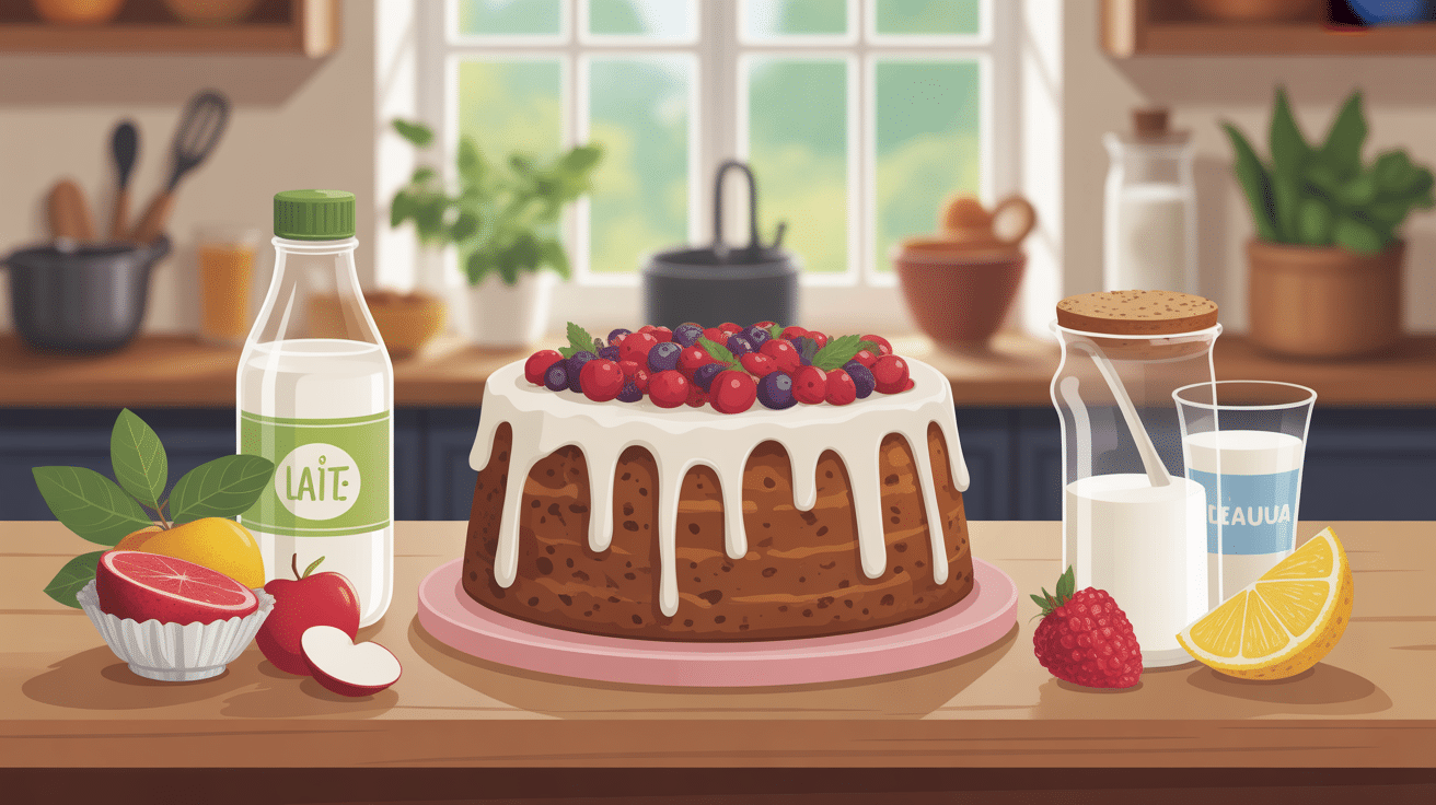 par quoi remplacer le lait dans un gâteau, illustration substitutions pâtisserie
