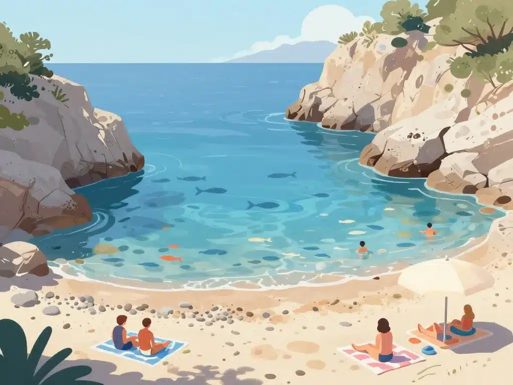 plage du liouquet crique méditerranéenne paisible