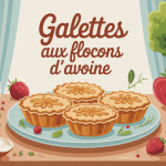 recettes galettes flocons d'avoine sur assiette ingrédients