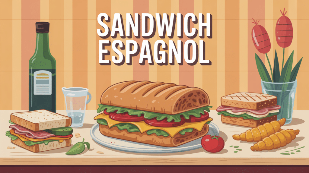 Assortiment de sandwich espagnol vectoriel moderne