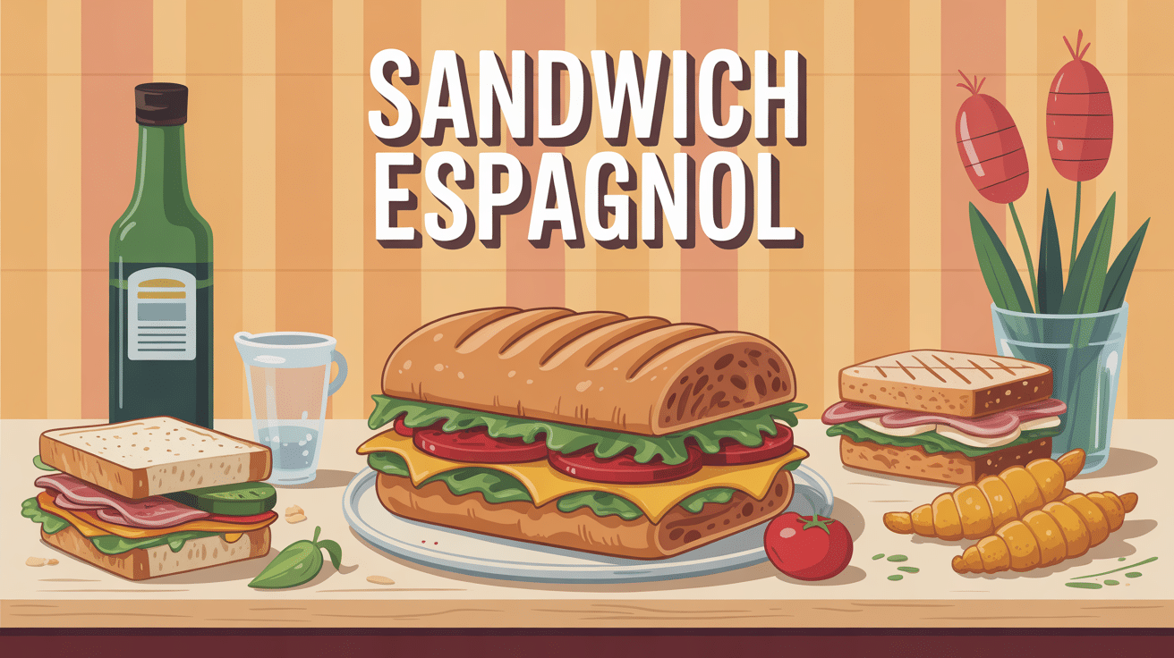 Assortiment de sandwich espagnol vectoriel moderne