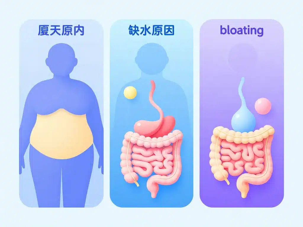 ventre gonfle prise de poids rapide schéma graisse eau ballonnements