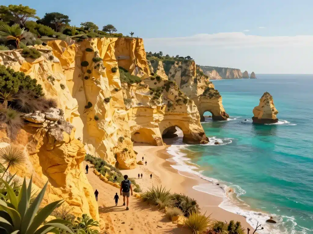 Panorama randonnée des sept vallées suspendues falaises points de vue