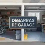 débarrasser un garage illustration avant après