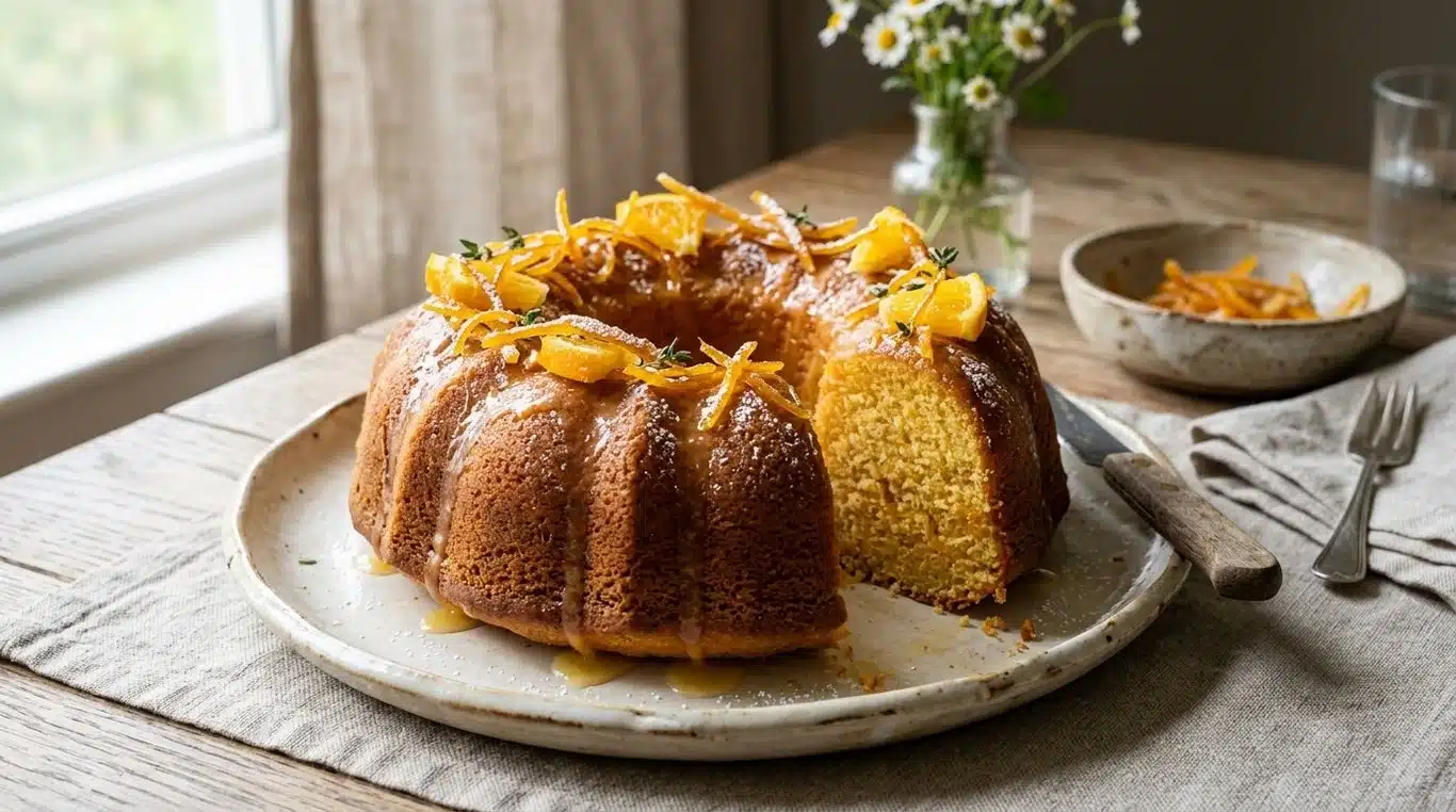 Cake moelleux à l'orange et son zeste infusé