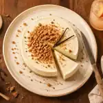 recette cheesecake vanille sans cuisson sur assiette crème