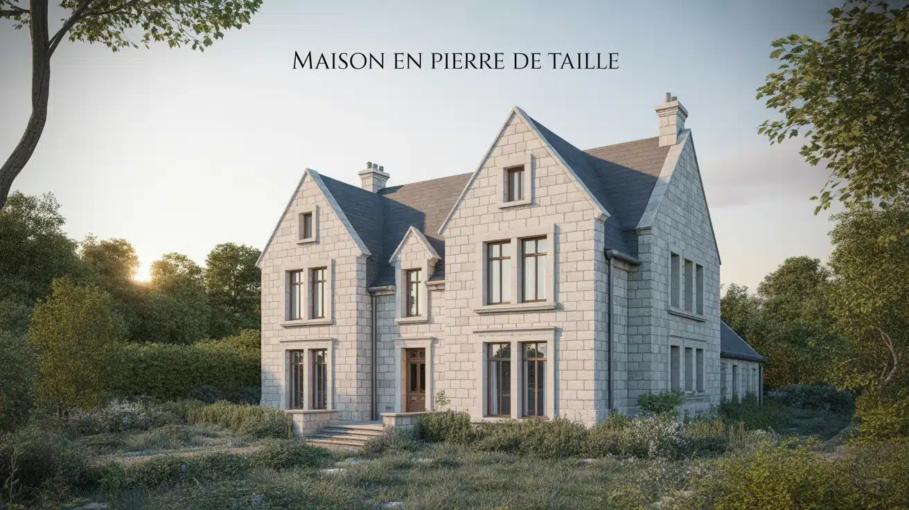 maison pierre de taille vue jardin