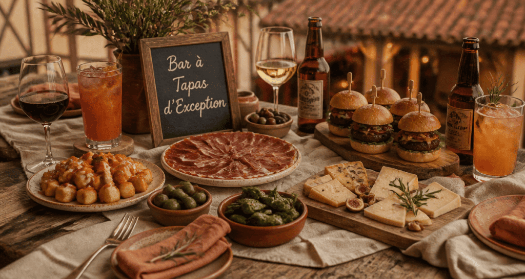 Bar a tapas assiettes tapas et boissons artisanales
