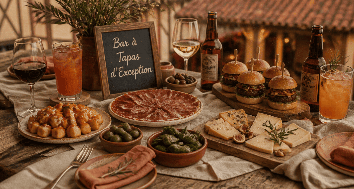 Bar a tapas assiettes tapas et boissons artisanales