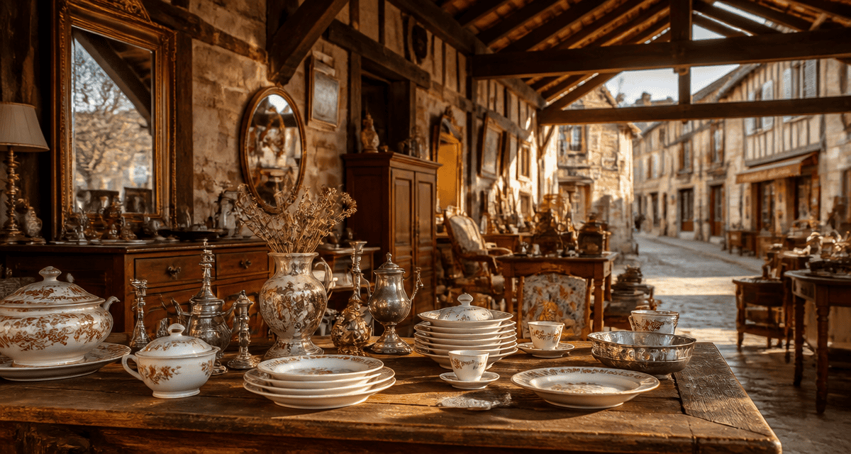 brocanteurs dordogne table antiquités