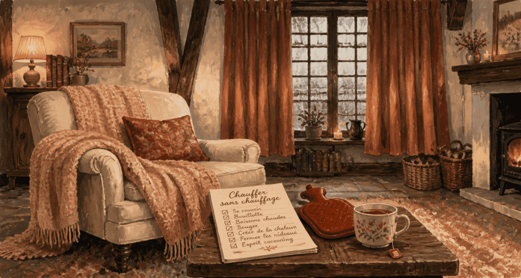 comment chauffer une maison sans chauffage salon cocooning
