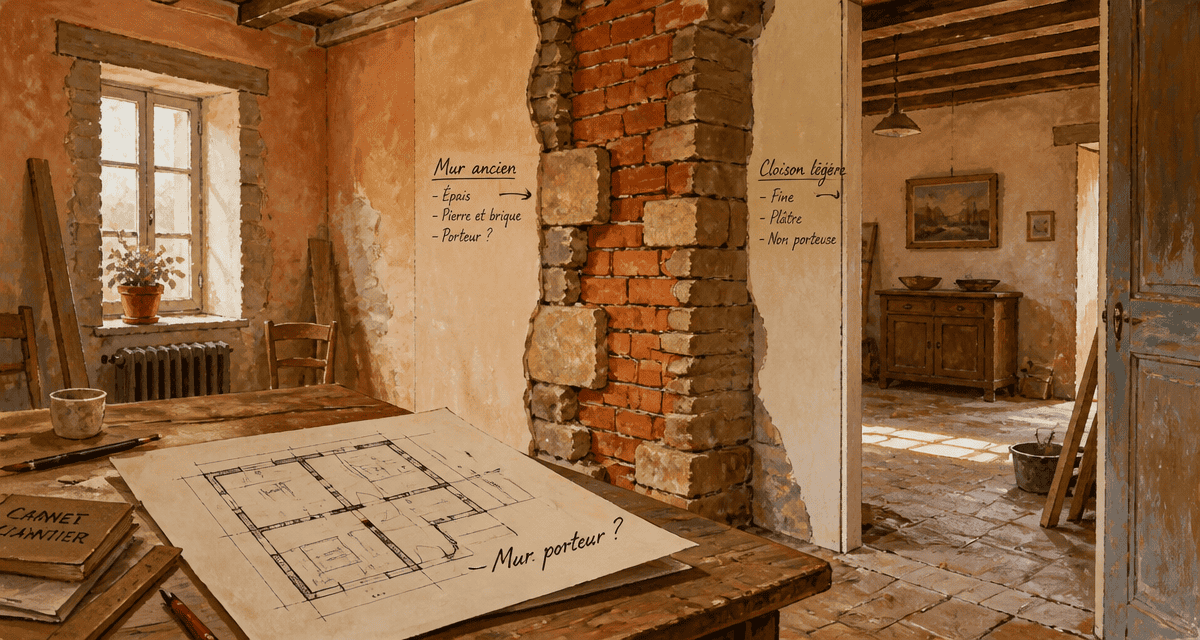 comment reconnaitre un mur porteur maison ancienne