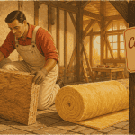 chantier laine de verre ou laine de bois