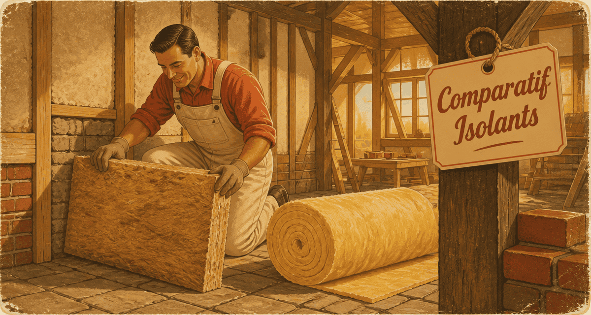 chantier laine de verre ou laine de bois