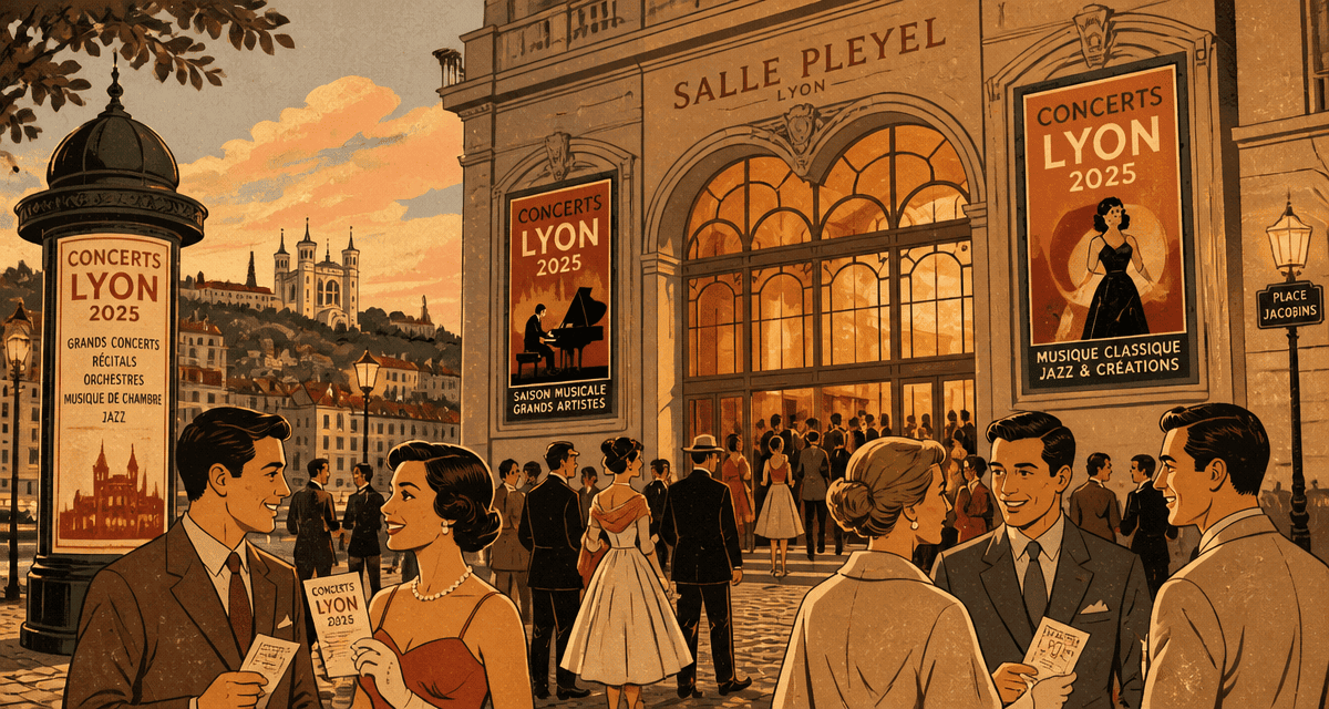 concert lyon 2025 devant salle emblématique ambiance vintage