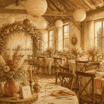 decos de mariage bohème champêtre grandes tables