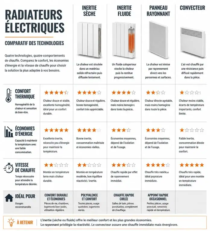 Comparatif des technologies pour le meilleur radiateur électrique