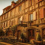 façade hôtel les messageries à saint-flour auvergne