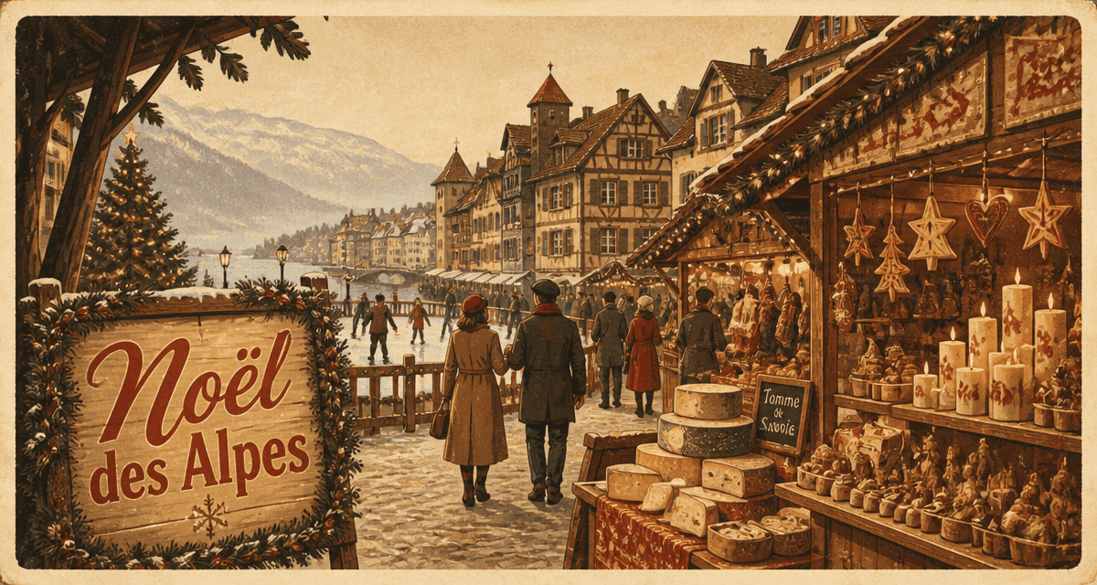 marche de noel annecy chalets patinoire