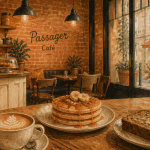 passager cafe brunch pancakes flat white design industriel