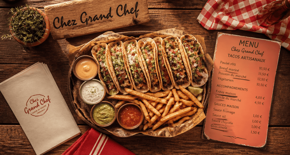 Plateau tacos artisanaux chez Grand Chef