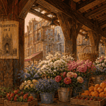 marché couvert affiche monument en J