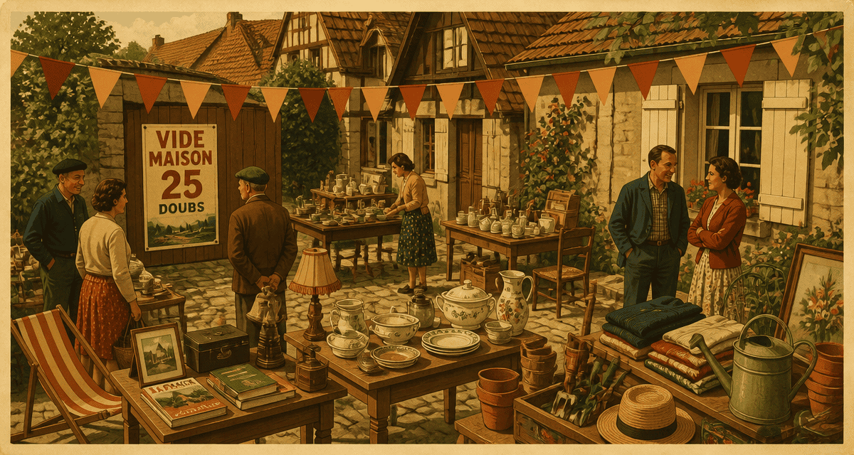 vide maison 25 dans le Doubs affiche vintage