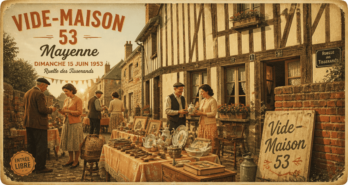 vide maison 53 scène vintage Mayenne