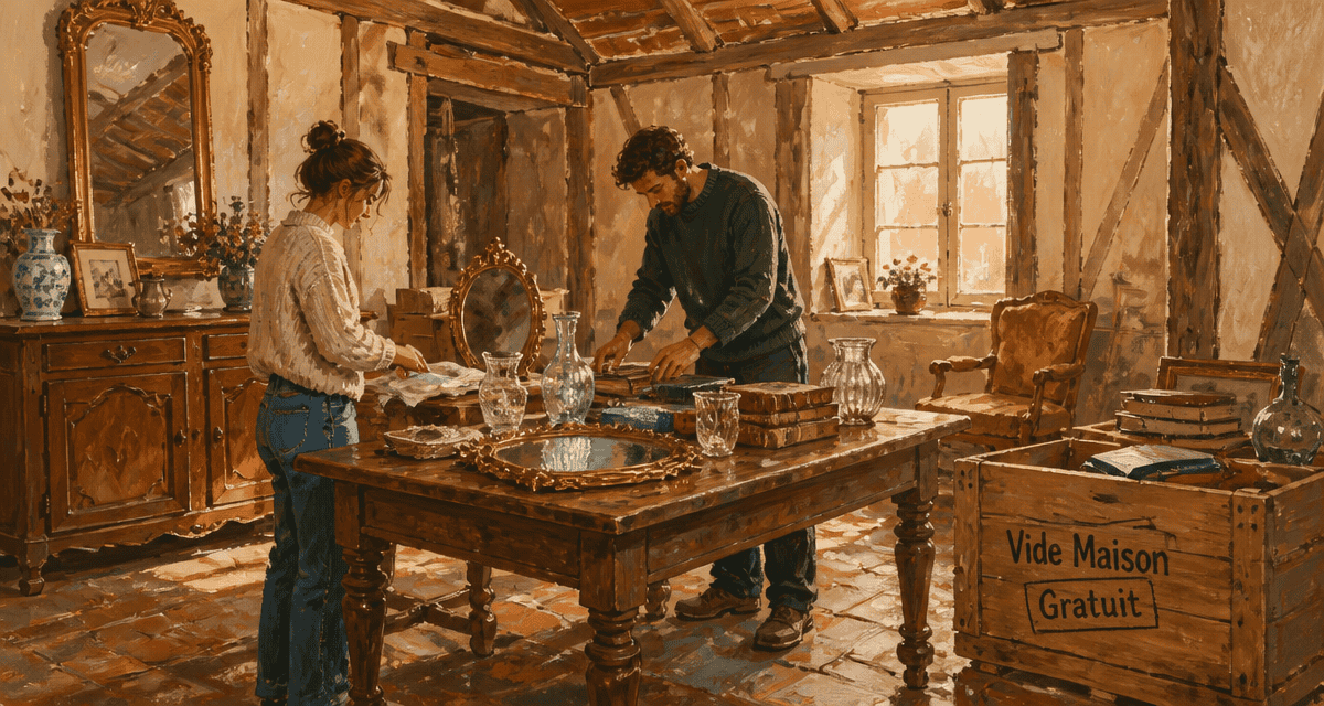 vide maison gratuit tri objets anciens
