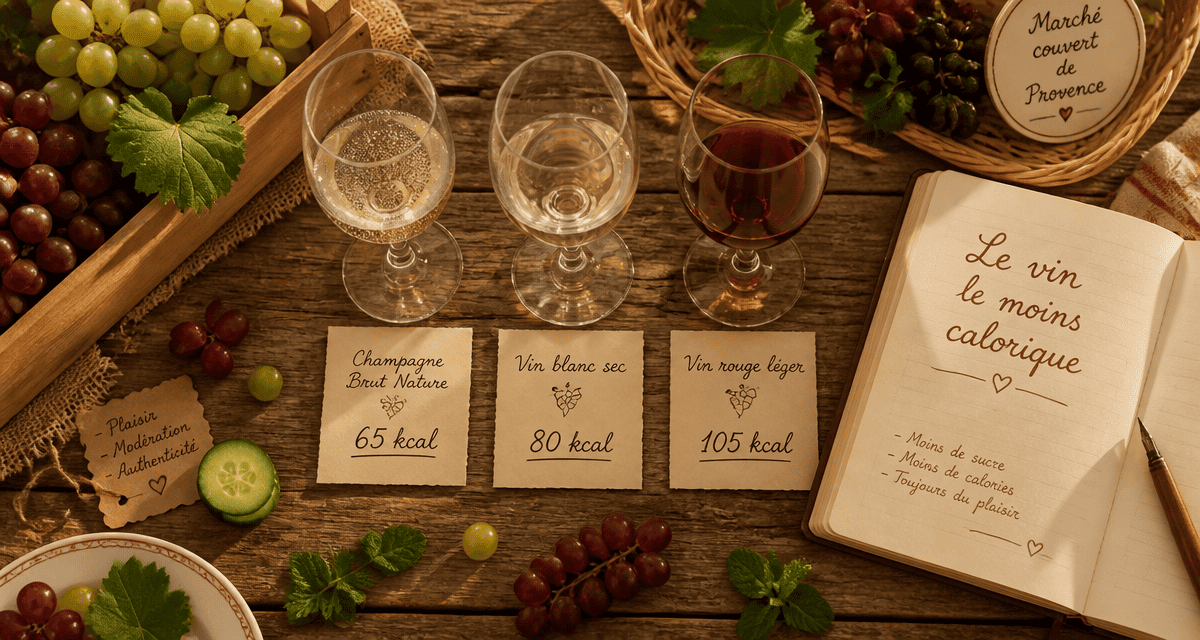 Vin le moins calorique trois verres calories