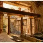 Agrandir fenetre : pose linteau IPN sur chantier