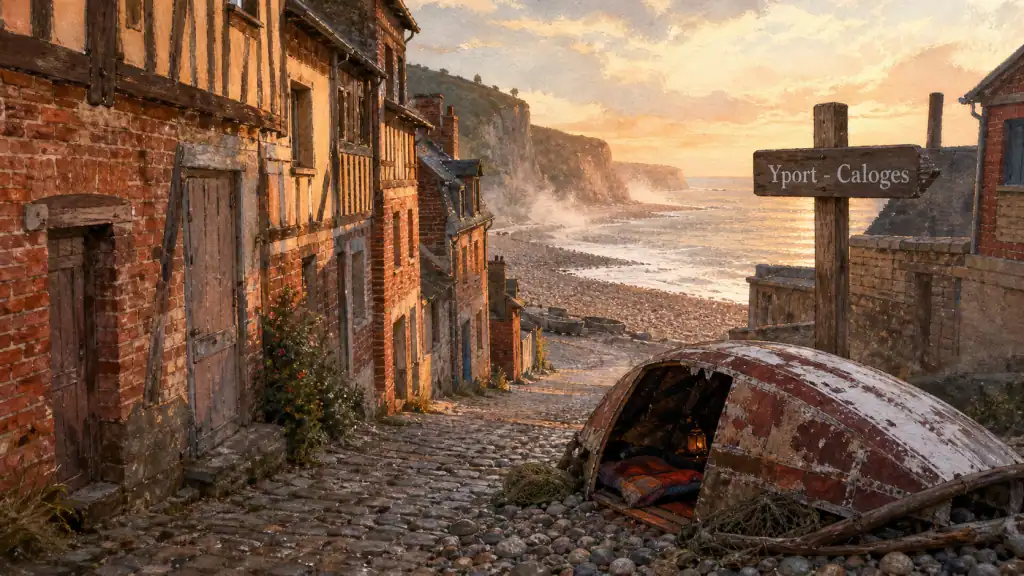 Beaux villages autour de fécamp : ruelles d’Yport et caloges sur la Manche
