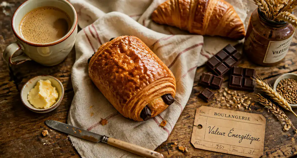 calorie pain au chocolat boulangerie artisanal sur table