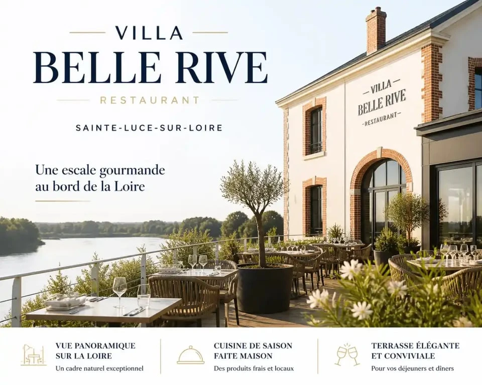 Restaurant Villa Belle Rive à Sainte-Luce-sur-Loire en bord de Loire