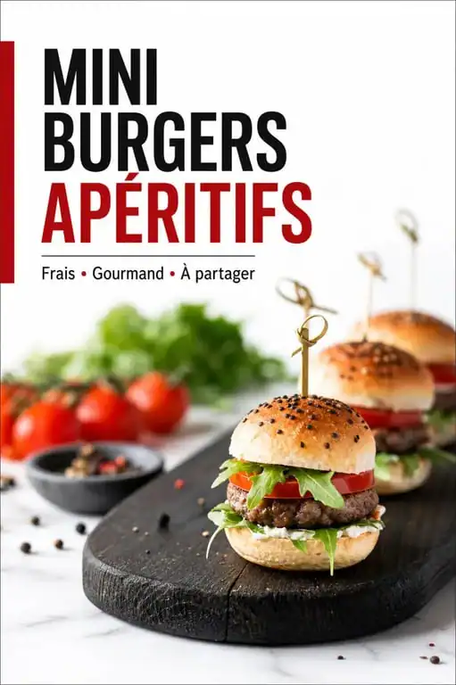 Plateau de mini burgers apéro maison pour un buffet festif