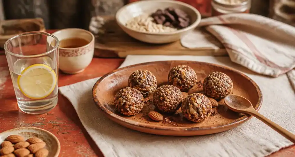 Gouter healthy : energy balls aux flocons d’avoine et chocolat noir