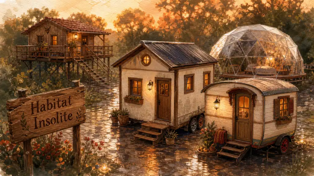 Habitat insolite : habitats insolites tiny house, roulotte et cabane sur pilotis
