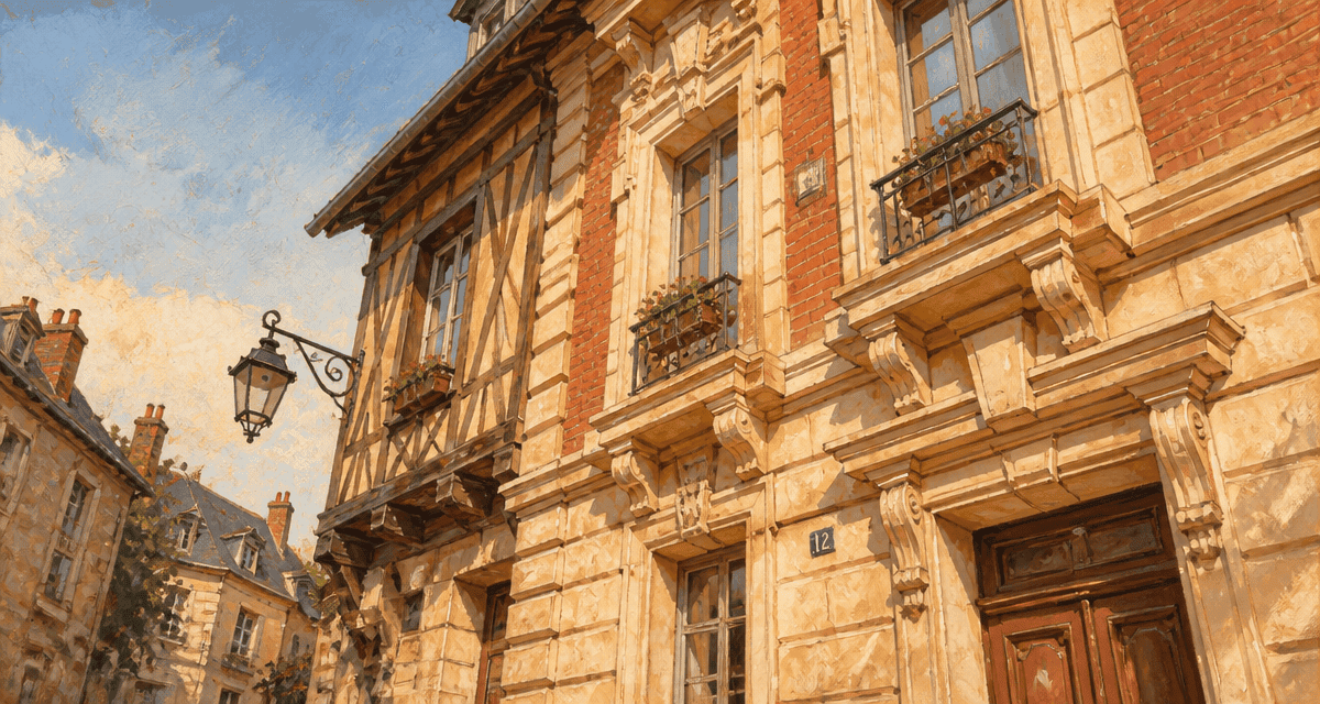 modénature sur façade ancienne en lumière dorée